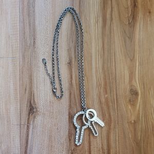 Silver Chain Necklace with Keys